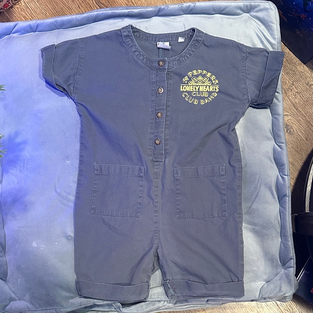 Junk Food Clothing lonely hearts club Romper with Yellow Print